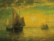 unknow artist A Golden Sunset painting
